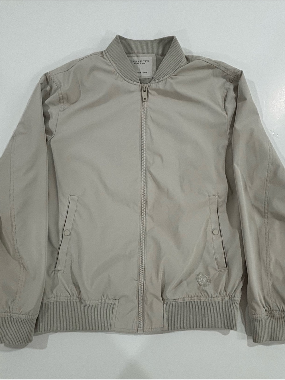 Denim & Flower Grey Bomber Jacket M